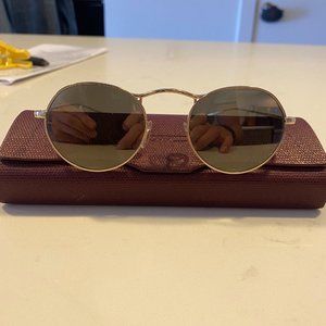 Oliver Peoples M-4 30th Anniversary UNISEX Gold Frame, Green Lenses